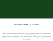 Tablet Screenshot of cityofkarlstad.com
